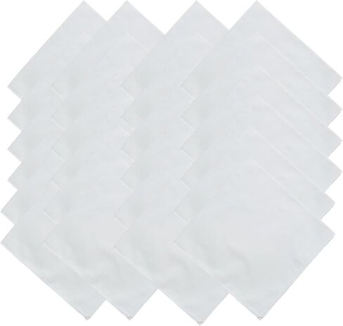 MLMOMVME 12 Pack White Bandanas Women Men Large Cotton Bandana for Tie Dye Party Supplies Plain Head Wrap Handkerchiefs Multifunctional Hair Accessories Solid Color in Saudi Arabia