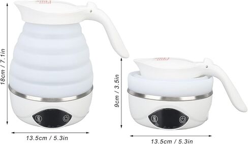 700 مل غلاية سليكون غلاية سليكون ، غلاية قابلة للطي محمولة للشاي والقهوة ، 850W غلايات كهربائية صغيرة مغلقة ، الجهد 90‑240V (قابس الولايات المتحدة) in Saudi Arabia