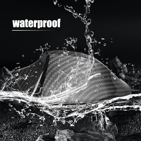 1 PC Car Shark Hobering ، 6.77 "× 3.03" × 2.55 "إشارة ABS ABS التي تتلقى هوائيًا ، 3 أمتار ملحقات التثبيت غير المدمرة ، للسيارات (ألياف الكربون الأسود) in Kuwait