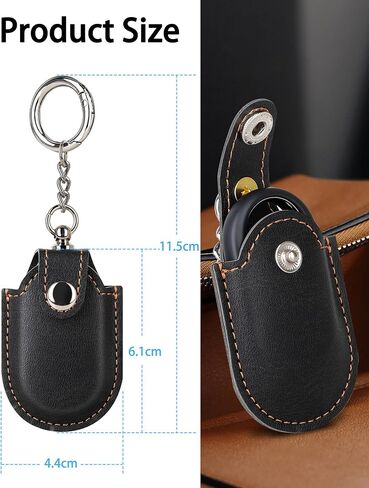 Foluu Leather Case for Samsung Galaxy SmartTag2-2 Pack with Key Ring for Keys in Kuwait