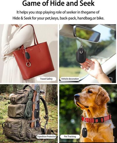 Foluu Leather Case for Samsung Galaxy SmartTag2-2 Pack with Key Ring for Keys in Kuwait