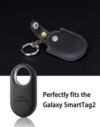 Foluu Leather Case for Samsung Galaxy SmartTag2-2 Pack with Key Ring for Keys in Kuwait