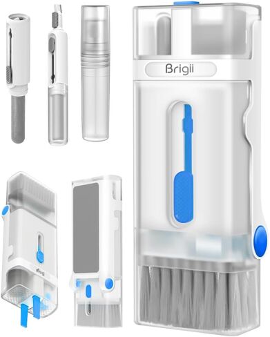مجموعة منظف لوحة المفاتيح Brigii ، مسجلة Keycap ، فرشاة لوحة المفاتيح ، قلم تنظيف متعدد الوظائف ، مجموعة تنظيف الشاشة لأجهزة الكمبيوتر المحمولة ولوحات المفاتيح والهواتف المحمولة والسماعات -blue in Saudi Arabia