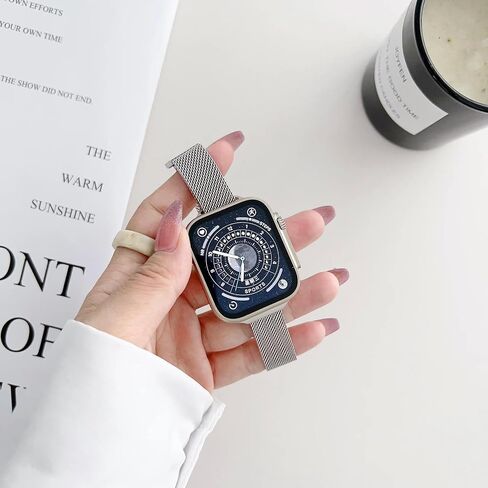 Perfectly Compatible with Apple Watch Series - Enhance Your Style with the Starlight Stainless Steel Watch Band - Elevate Your Look with this Fashionable and Durable Watch Strap Designed in Saudi Arabia