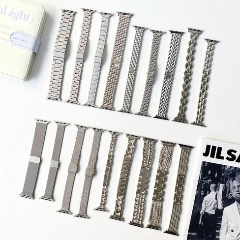 Perfectly Compatible with Apple Watch Series - Enhance Your Style with the Starlight Stainless Steel Watch Band - Elevate Your Look with this Fashionable and Durable Watch Strap Designed in Saudi Arabia