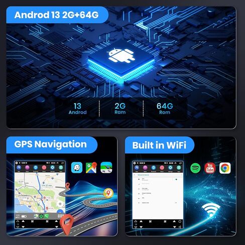 [2G+64G] Android Car Stereo for Ford Fusion Mondeo 2013 2014 2015 2015 2017 2018 2019 Wireless Carplay & Android Auto ، Hodozzy 9.7 inch vertical touch screen gps wifi Bluetooth fm hifi swc+camper in Kuwait