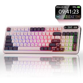 Z98 Creamy Keyboard, Wireless Mechanical Keyboard with Smart Display & Knob, Tri-Mode Connection
