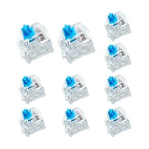 BlingKingdom 10 PCS Blue Switch Replacement 3 PIN Blue Mechanical Keyboard Switches Clicky Accurate Typing, Dustproof Keyboard Switch for LED Keyboard, Mechanical Gaming Keyboard