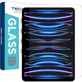 Tech Armor Screen Protector for iPad Pro 11 Inch 2022, 2020, 2018 and iPad Air 5th 4th Generation (10.9 Inch, 2022/2020) Tablet - Ballistic Tempered Glass, Apple Pencil Compatible [1 Pack]