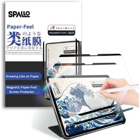 2 حزمة حزمة شاشة مغناطيسية لورق من أجهزة iPad mini 6/7 (2021/2024) 8.3 بوصة ، فيلم الحيوانات الأليفة غير اللامع للرسم والكتابة يشعرون على الورق ، وارتداء طرف القلم المخفض/المستجيب/القابل للانفصال
