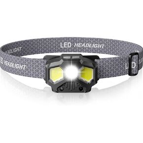 Rechargeable Headlamp, 1400 Lumens LED Headlamp with Red/Green/White 14 Modes Ultra-Bright Headlamp Rechargeable, Motion Sensor Headlamp with Memory Function