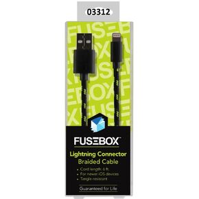 Fusebox Braided Lightning Cable 6' for iPhone