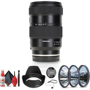 Tamron 17-50mm f/4 Di III VXD Lens (Sony E) (A068) + Lens Filter Kit + Cleaning Kit + Lens Hood + Lens Cap