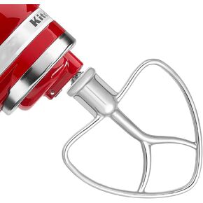 Stainless Steel Flat Beater for Kitchen-aid Tilt-Head 4.5qt-5qt Stand Mixer Compatible for K45SS, KSM75, KSM90, KSM125 Paddle Attachment for Baking, Pasta Dough Mixing Accessory