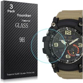 3 Pack Compatible for GG-1000 Screen Protector Tempered Glass for GG1000 Watch Screen Protector Foils Glass 9H Anti-Scratch Anti-Fingerprint Bubble Free