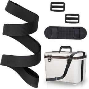 LhyBtm Coolers Strap Compatible with Engel, Coolers Accessory for Engel Cooler 13qt and 19qt, Adjustable Cooler Strap with Shoulder Pad and 4 Buckles (Black)