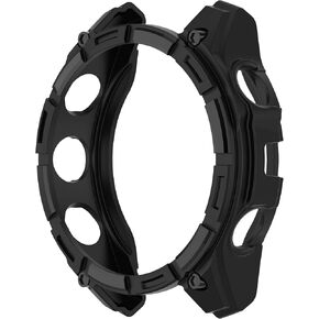 Case Cover Compatible with Garmin Fenix 8 47mm (Not The Fenix 8 47mm Solar) Soft TPU Protective Cases Sleeve Smart Watch Accessories (Black)