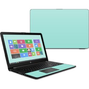 Mightyskins Skin Compatible with Hp 15t Laptop 15.6" (2017) - Solid Seafoam | Protective, Durable, and Unique Vinyl Decal Wrap Cover | Easy to Apply, Remove, and Change Styles | Made in The USA
