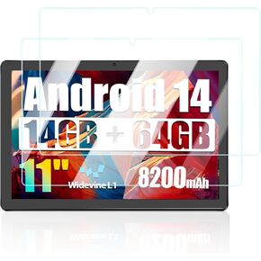 واقي الشاشة لـ Higrace A7L Tablet ، جهاز الكمبيوتر اللوحي 11 بوصة Android 14 ، أوكتا أو ثمان ، مضاد للخلع 9H الصلابة حساس 2.5D الحواف الدائرية خالية من التثبيت سهلة التثبيت ، 2 عبوة.