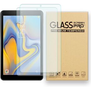Screen Protector for Samsung Galaxy Tab A 8.0 inch (2018) (SM-T387 Model) Tempered Glass Film, 9H Hardness,Anti-Scratch,Case Friendly,Bubble Free (2 pcs)