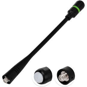 Bingfu UHF VHF 136-174MHz 400-470MHz Ham Radio Dual Band Antenna with LED Light - Compatible with Baofeng UV-5R BF-F8HP 888S Retevis RT-5R RT5 RT-5RV RT29 Aliunce HD1 Arcshell AR-5 Two Way Radio