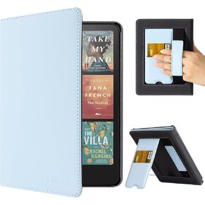 CoBak Case with Stand for Kindle Paperwhite 12th Gen 2024 Released (7") & Kindle Colorsoft Signature Edition - Durable PU Leather Cover with Auto Sleep Wake, Card Slot, Hand Strap Feature