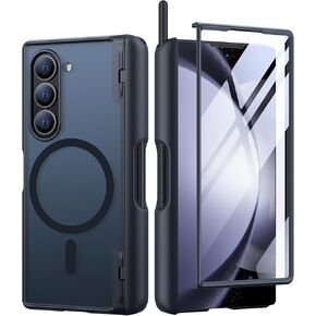 MOBOSI for Samsung Galaxy Z Fold 6 Case [Compatible with Magsafe], [Built-in Hinge Protection & Screen Protector] Magnetic Shockproof Full Body Slim Phone Case for Z Fold6 with S Pen Holder, Black