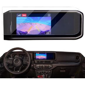 Compatible with 2025 2024 Jeep Wrangler Screen Protector 12.3-Inch for 2024 2025 Jeep Wrangler JL Gladiator 4xe Rubicon Willys Mojave Sahara Sport S Accessories,9H Tempered Glass