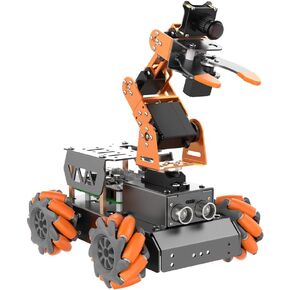 HiWonder 5dof AI Vision Arm Robotic Arm مدعوم من Raspberry Pi 5 4 جيجا بايت الذراع الروبوتية الذكية Mecanum chassis robot robot robot للمبتدئين للمبتدئين