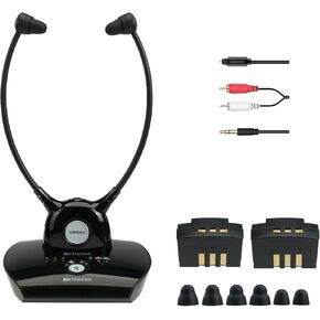Retekess TA008 Wireless Headphones for TV, Digital Headset System, TV Ears with Sound Amplifier,for Hard of Hearing Seniors,Two Battery for Long Time TV Watching,100ft Long Range, Support Most TVs