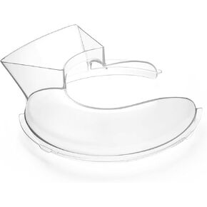 سكب الدرع متوافق مع Kitchenaid 4.5-5 Quart-Tilt-Head Stand Mixer Bowl (الفولاذ المقاوم للصدأ ، والزجاج والسيراميك) ، واقي دفاعي ، غسالة الصحون آمنة. كملحقات ومرفقات مساعدة المطبخ (حزمة واحدة)