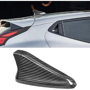 Compatible with Antenna Cover Shark Fin Trim Hood Real Carbon Fiber Automotive Roof Aerials for Hyundai Veloster 2019 2020 2021 (Black)
