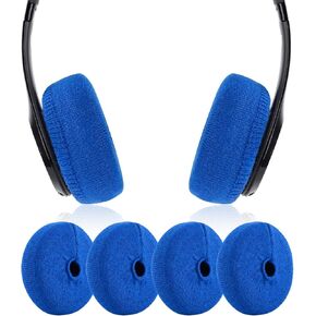 Earpads Sweater Cover Protectors with Knit Fabric for Beats Solo 3/2, Solo HD/Mixr/EP Headphones and Other Headsets with 1.57-3.14 Inches Ear Cushions [ 2 Pairs ](Blue)