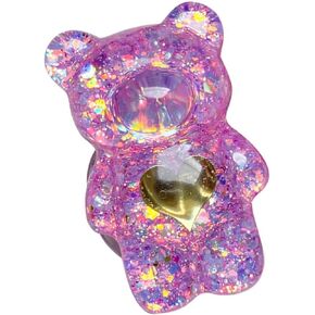 JJLFresheners Dark Purple Mobile Phone Finger Stand Cute Bear Doll Phone Holder Support Comfortable Grip Anti-Slip Creative Flexible,Cell Phones and Accessories