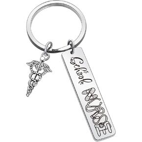 ZQEOU School Nurse Keychain Nursing Gift Nursing School Keychain Nursing Student Jewelry Nurse's Day Jewelry