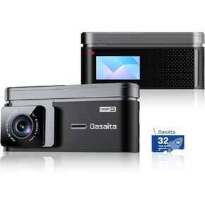 Dasaita USB Dash Cam 1080P Car Camera, Front Dash Camera for Android Car Stereo, with 1.47" IPS HD Display, 170°Wide Angle, WiFi, WDR, G-Sensor, Loop Recording, Free 32GB Card，Night Vision - DAS-U2