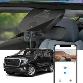 Fitcamx 4K Dash Cam Suitable for GMC Yukon 2021-2024 Denali XL AT4 SLE SLT (HD2-4925), with Auto-Dimming, OEM Look, UHD 2160P Video, WiFi & APP, Loop Recording, G-Sensor, Easy to Install, 64GB Card