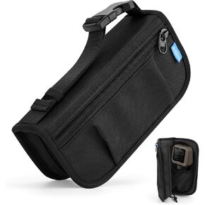 Xxerciz Carrying Case Compatible with Garmin Xero C1 Pro Compact Chronograph, Range Shooting Travel Storage Bag Pouch with Side Pocket for Charging Cables, Power Bank, Charging Adapters, Black