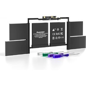 Runpower A1707 A1820 Battery, Laptop Battery Compatible with MacBook Pro 15 inch A1707 Battery(Late 2016 Mid 2017),Replacement Battery Lithium Polymer EMC 3072 3162