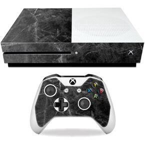MightySkins Skin Compatible with Microsoft Xbox One S - Black Marble | Protective, Durable, and Unique Vinyl Decal wrap Cover | Easy to Apply, Remove, and Change Styles | Made in The USA
