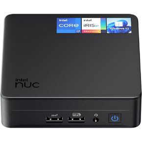 Intel NUC 13 Pro Arena Canyon Mini PC, Core i7-1360P, 32GB RAM, 1TB SSD, Mini Computers Windows 11 Pro for Business Home Office, Support 8K/4K Quad Display/WiFi 6E/BT 5.3/Thunderbolt 4(NUC13ANKi7)