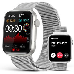 EarlySincere Smart Watch for Women with Bluetooth Call Answer/Dail,1.9'' HD Full Touch Screen Fitness Tracker, Smartwatch with Heart Rate Blood Oxygen Sleep Monitor for Android iOS