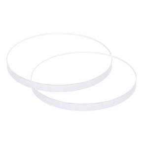 HARFINGTON 2pcs Watch Clear Crystal Lens Glass 26mm Dia. 2mm Thick Round Flat Mineral High Transmittance Watch Glass Replacement Part for Watchmaker Repair