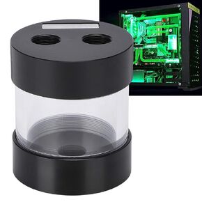 Water Cooling, 50mm Diameter 3 Holes Cylindrical Computer Water /4 Thread POM CPU Water Cooler Reservoir System, Water Cooling Systems Heat Sink Kit Computer Cooler