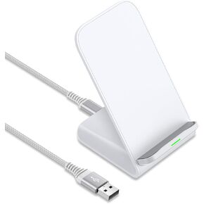 محطة الشاحن اللاسلكية 15W FAST Wireless Phone Charging Dock PAD HOLDER FOR iPhone 15 Pro Max ، 15 Pro ، 15 Plus ، 15 ، Google Pixel 8A 8 7 ، in Kuwait