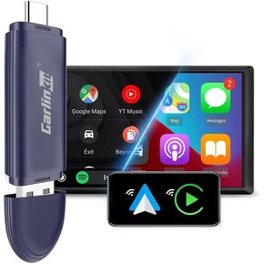 CarlinKit Mini Wireless CarPlay Adapter Upgraded 2 in 1 Android Auto Wireless dongle MINI5 PRO Upgrade Wired CarPlay to Wireless CarPlay - Upgrading Wired Android Auto to Wireless Android Auto