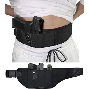 Belly Band Holster for Men,Secure Conceal Carry for Women,Comfort Gun Holster,IWB fits Glock,Sig Sauer P365,Smith & Wesson, Bodyguard, M&P Shield,Ruger, and More