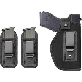 3 Pack Universal IWB Holster Magazine Pouch for Concealed Carry Inside Fits Firearms Glock 19 17 26 27 43 S&W M&P Shield 9/40 1911 Taurus PT111 G2 Sig Sauer Ruger