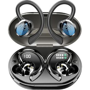 Wireless Bluetooth Headphones, Immersive HiFi Stereo Earbuds, 2023 New 48Hrs Ear Buds, ENC Mic, IP7 Waterproof Sport Earhooks