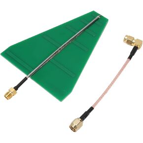 UWB Ultra Wide Band Antenna, 1.35GHz-9.5GHz Log Periodic Antenna,15W 5‑6dB Transmitting Antenna with Adapter Cable for Router, and WLAN Antenna Conversion